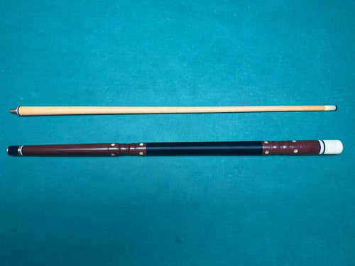 Hoppe-Style Butt with Decorative Turned Butt Sleeve Cue w/ Hard Case